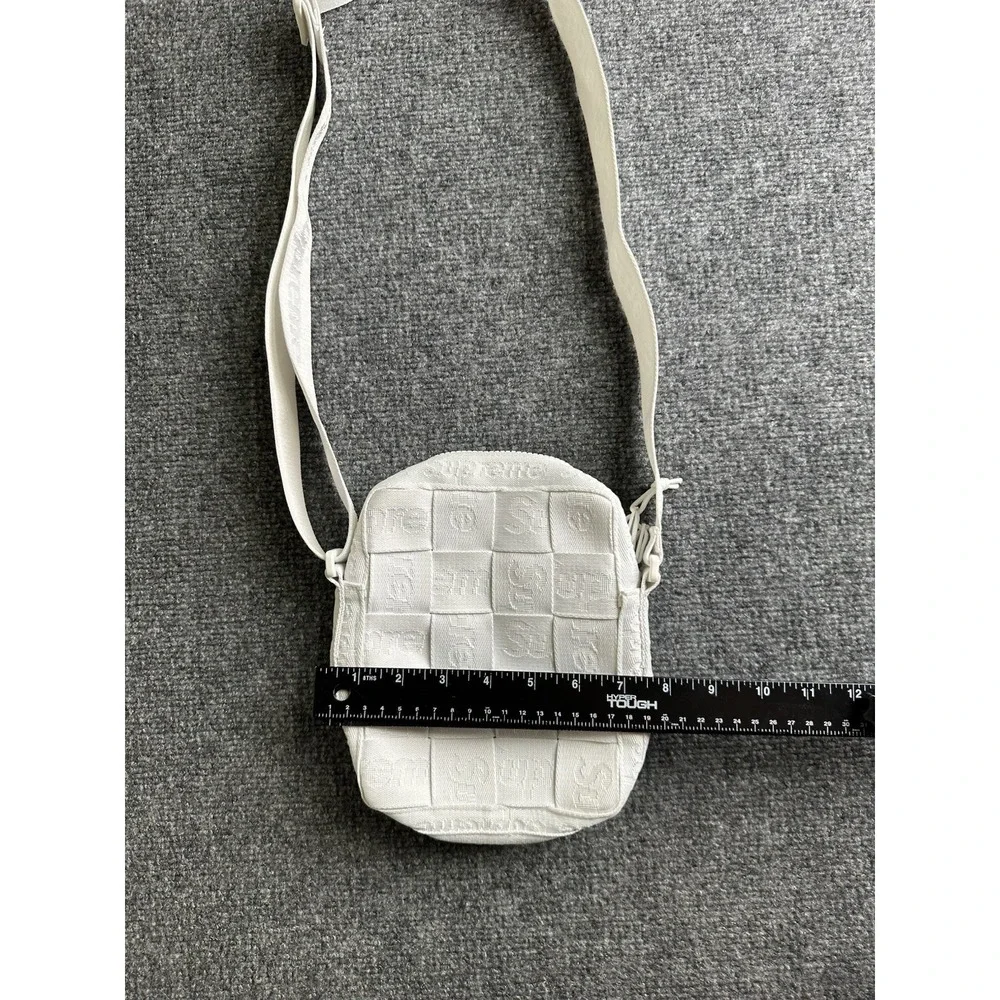 Supreme SS23 Woven Shoulder Bag White Jacquard Crossbody, Size One Size